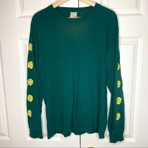 Green RIPNDIP Long Sleeve T-shirt w/ Yellow Flowers
